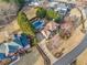 Aerial view of the home highlighting the backyard, pool, and patio areas at 3140 Sawnee Lake Trl, Cumming, GA 30040