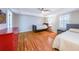 Bedroom features two beds, a ceiling fan, and shuttered windows at 50 Sycamore Sta, Decatur, GA 30030