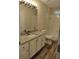 Bathroom featuring a single vanity, toilet and tub with shower at 2015 Aldbury Ln, Woodstock, GA 30189