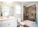 Bathroom with a tub shower combo and slate styled tiles at 2541 Kickerillo Se Way, Atlanta, GA 30316