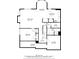 Basement floor plan includes Gathering room, dining area, kitchenette, bathroom, bedroom and storage at 4753 Outlook Ne Way, Marietta, GA 30066