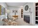 Cozy sitting room with fireplace, mantel and built in shelving at 4753 Outlook Ne Way, Marietta, GA 30066