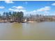 An aerial shot of a house by the lake, surrounded by lush trees, perfect for nature enthusiasts at 1401 Rainey Rd, Temple, GA 30179