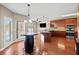 Kitchen with stainless steel appliances and view of lake from the breakfast nook at 1401 Rainey Rd, Temple, GA 30179