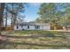 A spacious backyard featuring a fenced perimeter and some mature trees at 489 Natasha Dr, Auburn, GA 30011