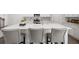 Stylish kitchen island with quartz countertop and seating at 1269 Pj East Rd, Covington, GA 30014