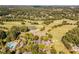 Aerial view of lush golf course, swimming pool and other neighborhood amenities at 7270 Sheffield Pl, Cumming, GA 30040