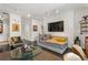 Inviting living room featuring sleek dark floors, modern lighting, and comfortable seating at 1421 Peachtree Ne St # 415, Atlanta, GA 30309