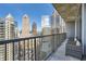 Balcony view overlooking downtown buildings at 1080 Peachtree Ne St # 1812, Atlanta, GA 30309