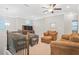 Open living area with neutral carpet, comfy seating, and large windows at 145 Treeside Ter, Fayetteville, GA 30214
