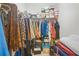 Walk-in closet offering ample space for storage and organization with shelving and hanging rods at 145 Treeside Ter, Fayetteville, GA 30214