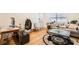 Inviting living room with hardwood floors, a cozy sofa, and a work from home setup at 1284 Piedmont Ne Ave # 12, Atlanta, GA 30309