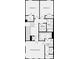 Third level floor plan showing the layout of the bedrooms, bathrooms, and laundry room at 401 Nix Ln, Lawrenceville, GA 30046