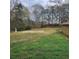 Large backyard featuring a cleared, flat space with grass and surrounding trees at 582 S Cherokee Rd, Social Circle, GA 30025