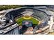 An aerial view of Truist Park baseball stadium featuring well manicured field and tiered seating at 3102 Ballet Se Ct, Smyrna, GA 30082