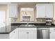 A kitchen sink features stainless steel appliances and light, neutral-colored walls at 3102 Ballet Se Ct, Smyrna, GA 30082