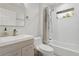 Bright bathroom with white subway tile, modern fixtures, and a shower-tub combination, offering a clean and stylish design at 2336 Mark Trl, Decatur, GA 30032