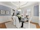 Beautiful dining room with wainscoting, tray ceiling, and ample natural light at 5043 Willeo Estates Dr, Marietta, GA 30068