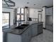 Kitchen island featuring granite countertops, undermount sink, and stainless steel appliances at 1458 Sweet Bottom Cir, Marietta, GA 30064