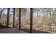 Covered patio with view of wooded backyard at 1458 Sweet Bottom Cir, Marietta, GA 30064