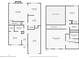 Floor plans showcasing both the first and second floor layouts of the house at 4678 Ravenwood Loop, Union City, GA 30291