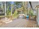 Spacious wooden deck surrounded by lush trees, perfect for outdoor relaxation and entertaining at 1403 Centra Villa Dr, Atlanta, GA 30311