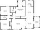 Detailed floor plan outlining the layout of the bedrooms, bathrooms, kitchen, and living areas at 1403 Centra Villa Dr, Atlanta, GA 30311
