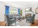 Inviting living room showcasing a fireplace, stylish chairs, and large windows at 1403 Centra Villa Dr, Atlanta, GA 30311