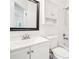 A bathroom with a white vanity, matching toilet, and a shower and tub combo at 2115 Brook Pond Ct, Alpharetta, GA 30005