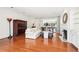 Cozy living room with hardwood floors, mirrored wall and fireplace at 3071 Lenox Ne Rd # 11, Atlanta, GA 30324