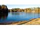 Scenic community lake surrounded by mature trees and foliage, a serene setting for residents at 4941 Isle Royal Ct, Stone Mountain, GA 30088