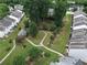 Aerial view of the community with a gazebo, manicured lawns, sidewalks, and mature trees at 2763 Snapfinger Mnr, Decatur, GA 30035