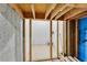Framed room in an unfinished basement with concrete walls, awaiting your personal touch and design ideas at 513 Mirramont Pl, Woodstock, GA 30189