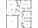 Detailed floor plan showcasing the layout of the home, including the living room, kitchen, bedrooms, and bathrooms at 2328 Wavetree Nw Ln, Acworth, GA 30101