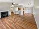 A spacious living room featuring wood floors and an open floor plan at 2328 Wavetree Nw Ln, Acworth, GA 30101