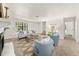 Bright living room features neutral colors, an area rug, and modern decorations at 277 Hope Dr, Dallas, GA 30157