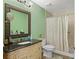 Bathroom boasts a shower-tub combo and a large vanity at 770 Huiet Dr, Mcdonough, GA 30252