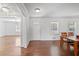 Bright dining area with hardwood floors, ample natural light, seamlessly connects to other living spaces, enhancing flow at 2717 Hedgewood Nw Dr, Atlanta, GA 30311