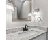Updated bathroom with granite countertops, modern fixtures, and ample lighting at 2828 Webb Bridge Rd, Alpharetta, GA 30009