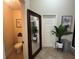 Half bathroom featuring a modern toilet and a mirror for convenience at 949 Nevis Way, Mcdonough, GA 30253