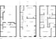 Detailed floor plan showcasing the layout of the home's three floors, including bedrooms, garage, and living spaces at 5002 Davenport Pl, Roswell, GA 30075