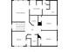 Second story floor plan contains the bedrooms, bathrooms, and laundry room at 3119 Devauden Ct, Duluth, GA 30096