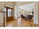 Inviting foyer with hardwood floors leading to the living room with natural light at 4741 Covenant Way, Powder Springs, GA 30127