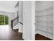 Pantry features wire shelving for optimal organization at 587 Red Clay Farm Ln, Suwanee, GA 30024