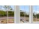 A view to the backyard from a new home's window at 577 Red Clay Farm Ln, Suwanee, GA 30024