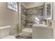 Updated bathroom featuring stylish tiling in the shower, new vanity, and neutral paint at 385 Arthur Sw St, Atlanta, GA 30310