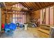 A cluttered shed with supplies and tools, providing ample storage space at 11637 Brown Bridge Rd, Covington, GA 30016