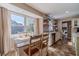 Eat-in kitchen featuring a large window, butcher block countertops, and stainless steel appliances at 1953 Graystone Pkwy, Grayson, GA 30017