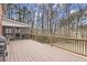 Spacious deck with metal railing offers a serene outdoor view and space for entertaining at 5020 Puritan Dr, Sugar Hill, GA 30518