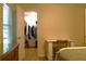 This bedroom features neutral walls, wood floors, and a closet for storage at 1537 David Lee St, Acworth, GA 30102